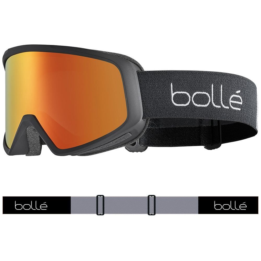 BEDROCK PLUS Black Matte Ski Goggles