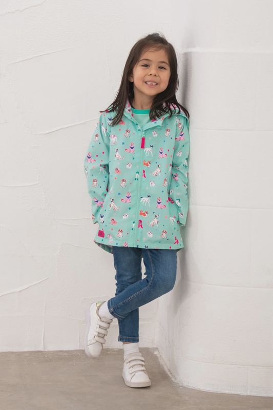 Olivia Girls Coat - Dogs Day Out