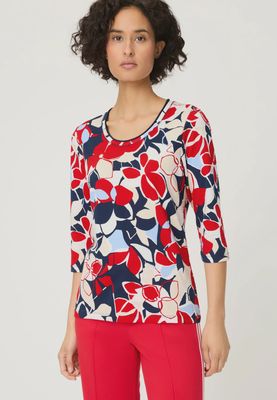 Riviera Mood All Over Print Top 11105327 - French Red