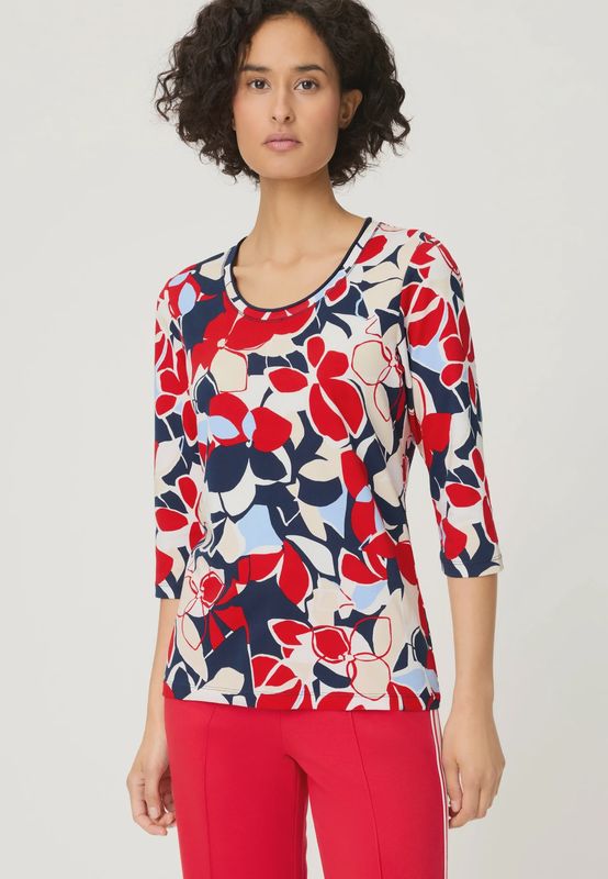Riviera Mood All Over Print Top 11105327 - French Red