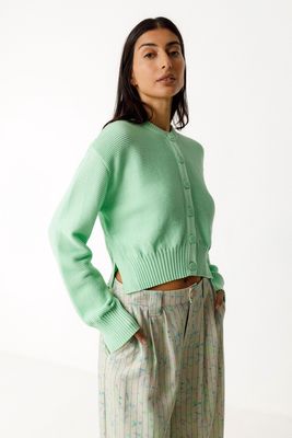 Belene - GOTS Cardigan in Light Green