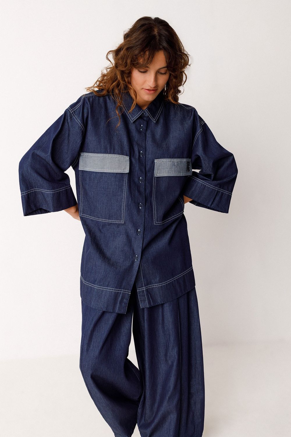 Dilte - GOTS Shirt in Raw Denim, Size: S, Style: SSH00655-0DN