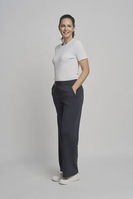 Navy Super Soft Wide Leg Trousers 729T