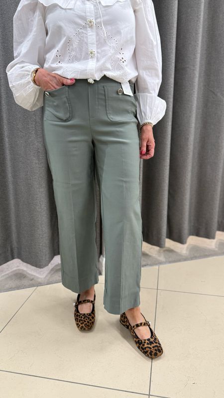 Khaki Wide Leg Culotte 638C