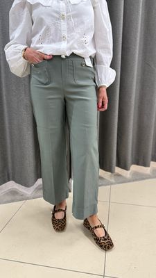 Khaki Wide Leg Culotte 638C