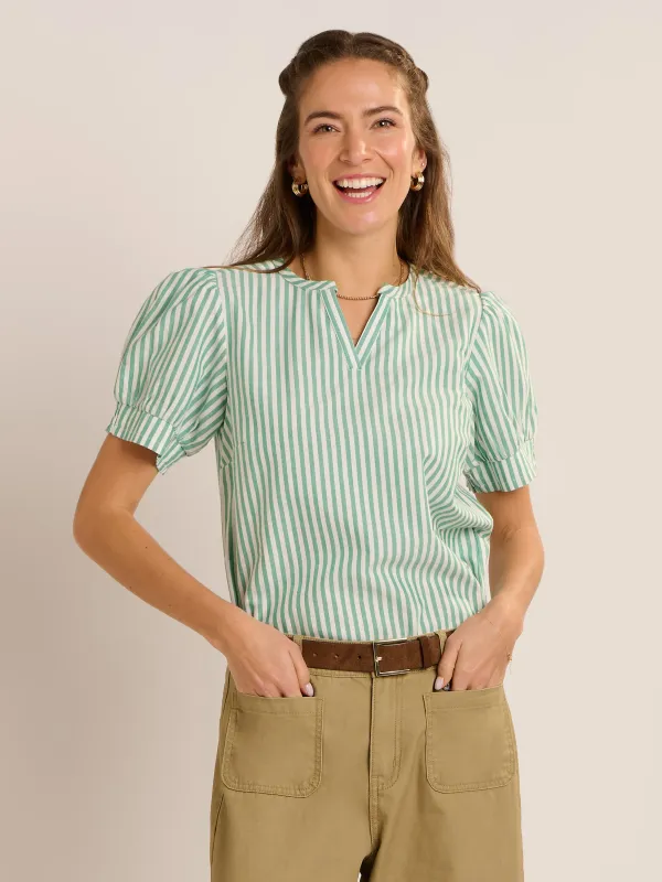 Bruni Stripe Blouse Green