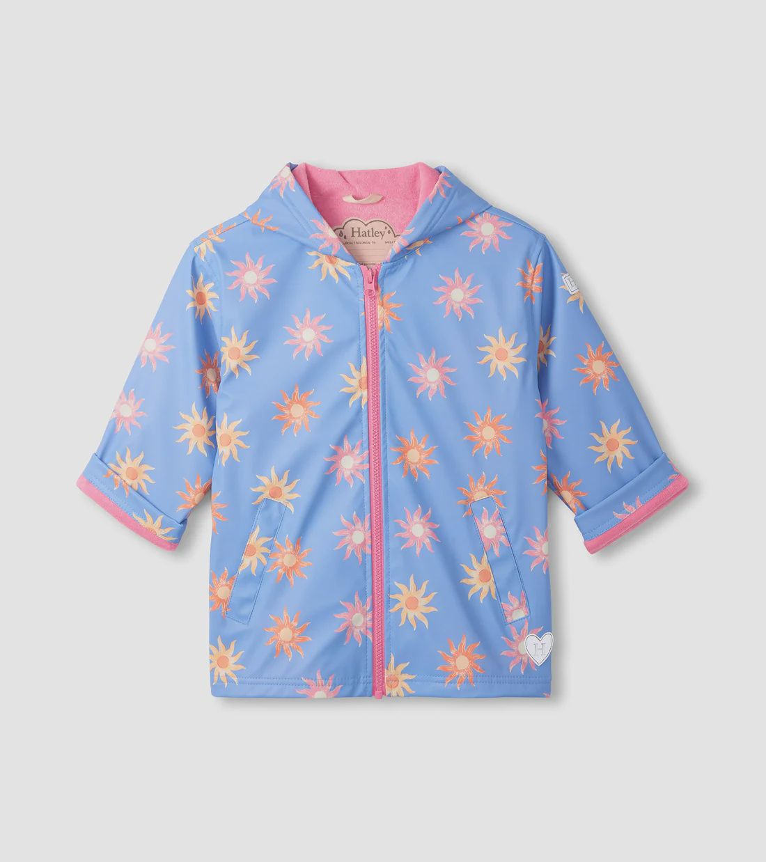 Girls Faded Suns Zip-Up Raincoat