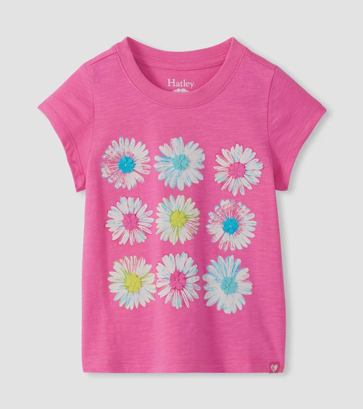 Girls Party Flowers Graphic Tee