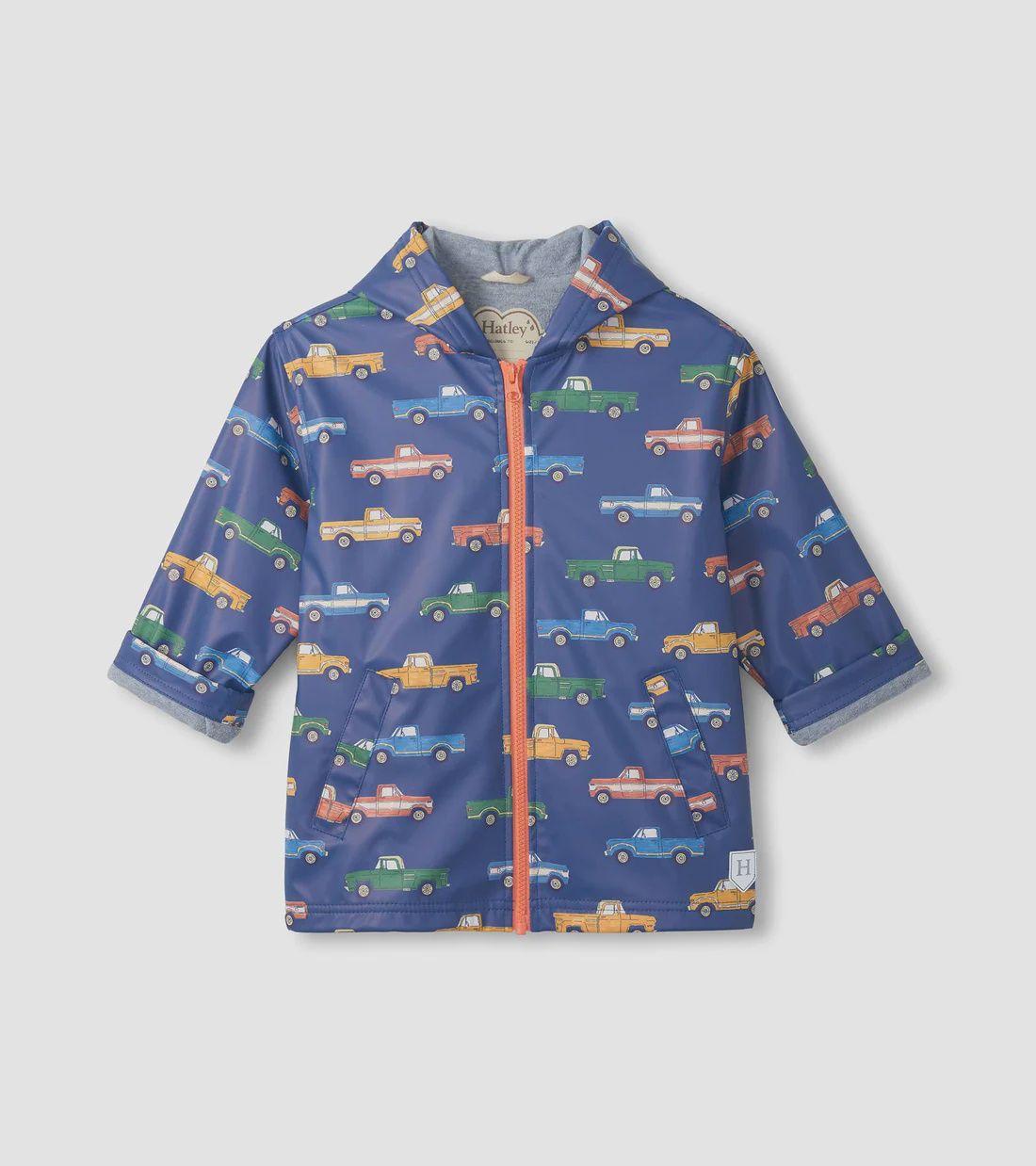Boys Trucks Zip-Up Raincoat