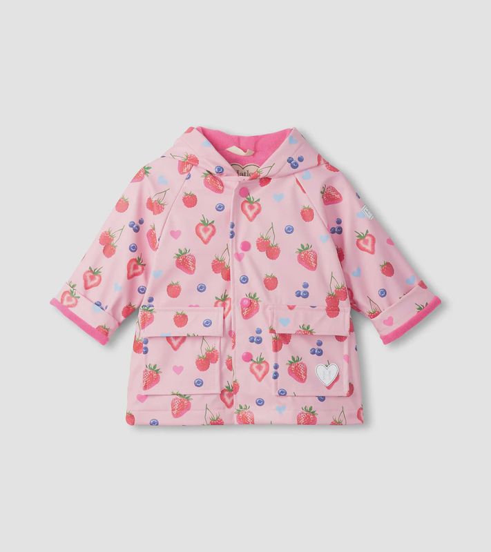 Baby &amp; Toddler Girls Summer Berries Button-Up Raincoat