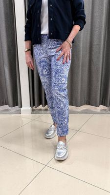 Buttercup Slim Leg Ankle Grazer Trousers 302CT - Cobalt Shell