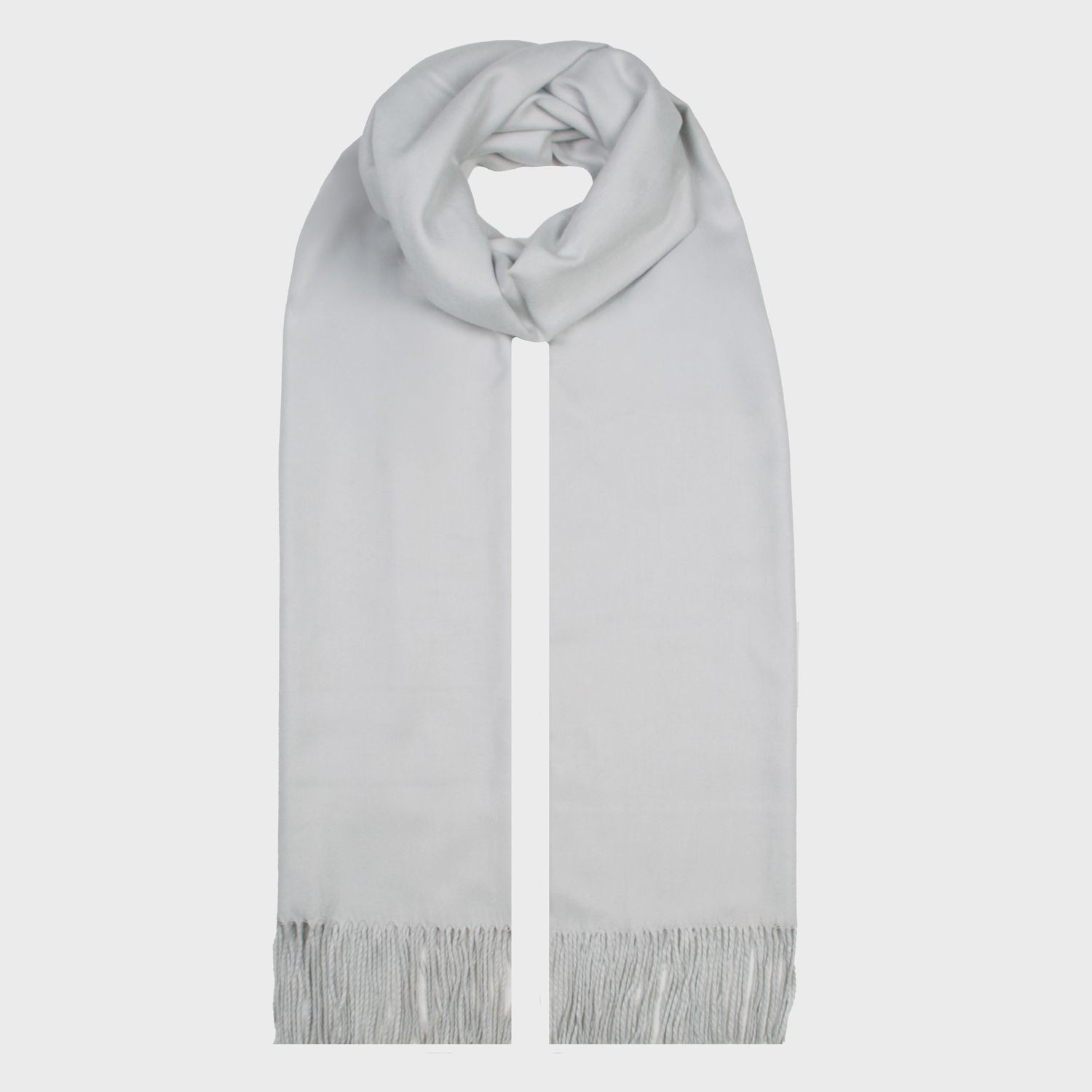 Plain Pashmina Style Scarf - Silver Viscose 4-2603