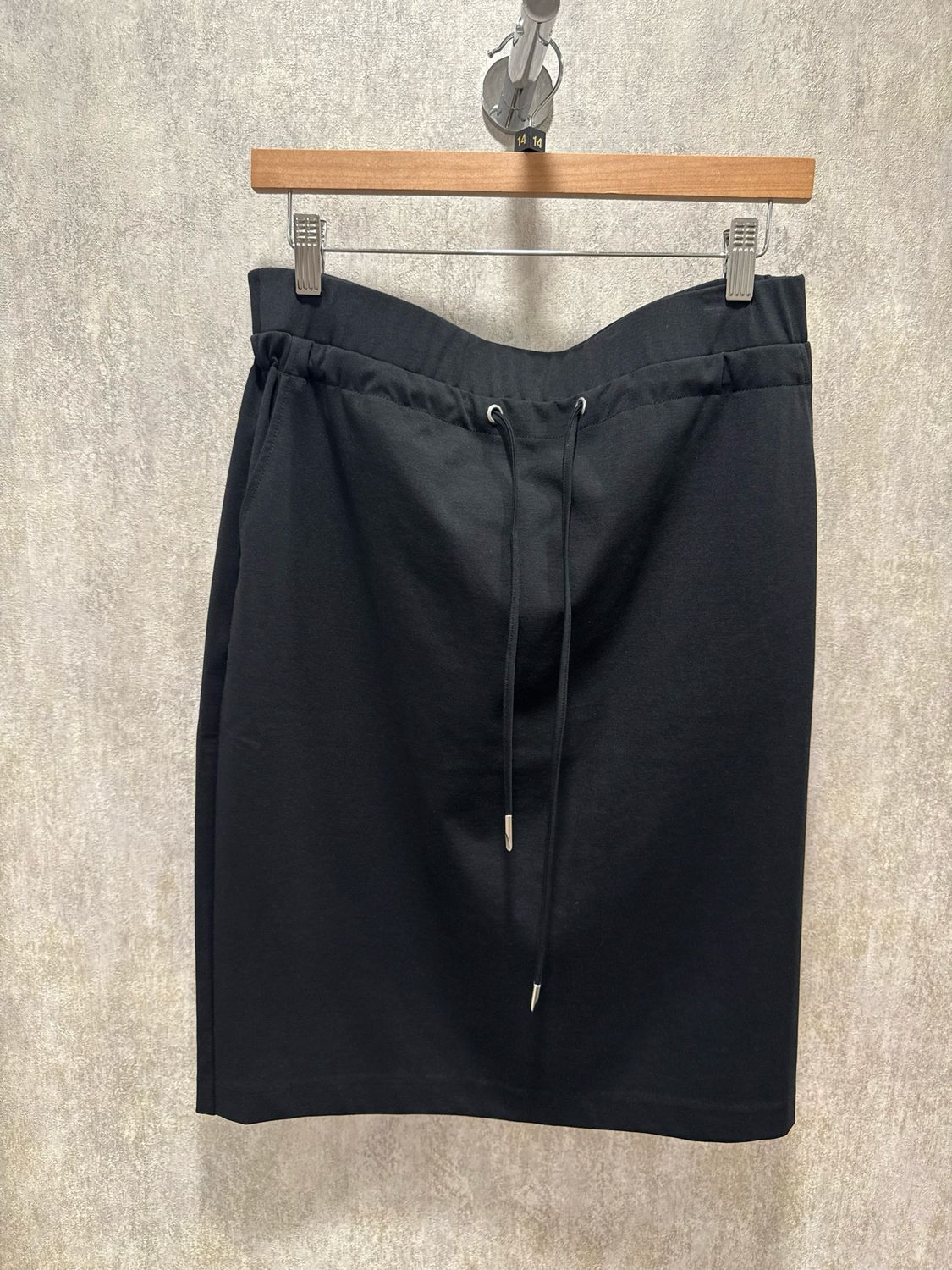 Golden Glow Drawstring Black Skirt - 16001524