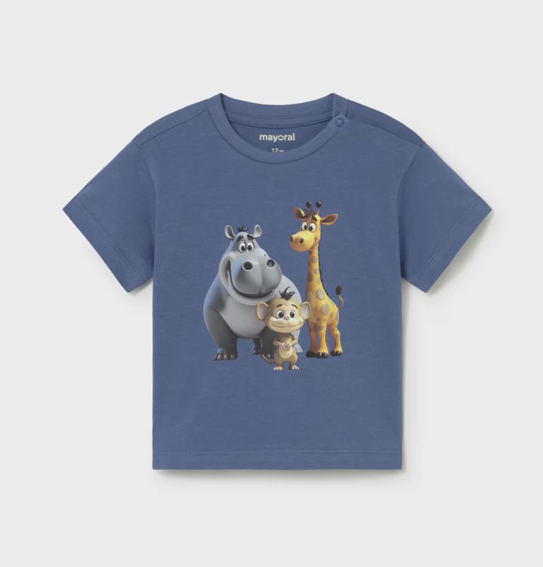 Baby Boy's Animals T-Shirt 1008 - Cobalt