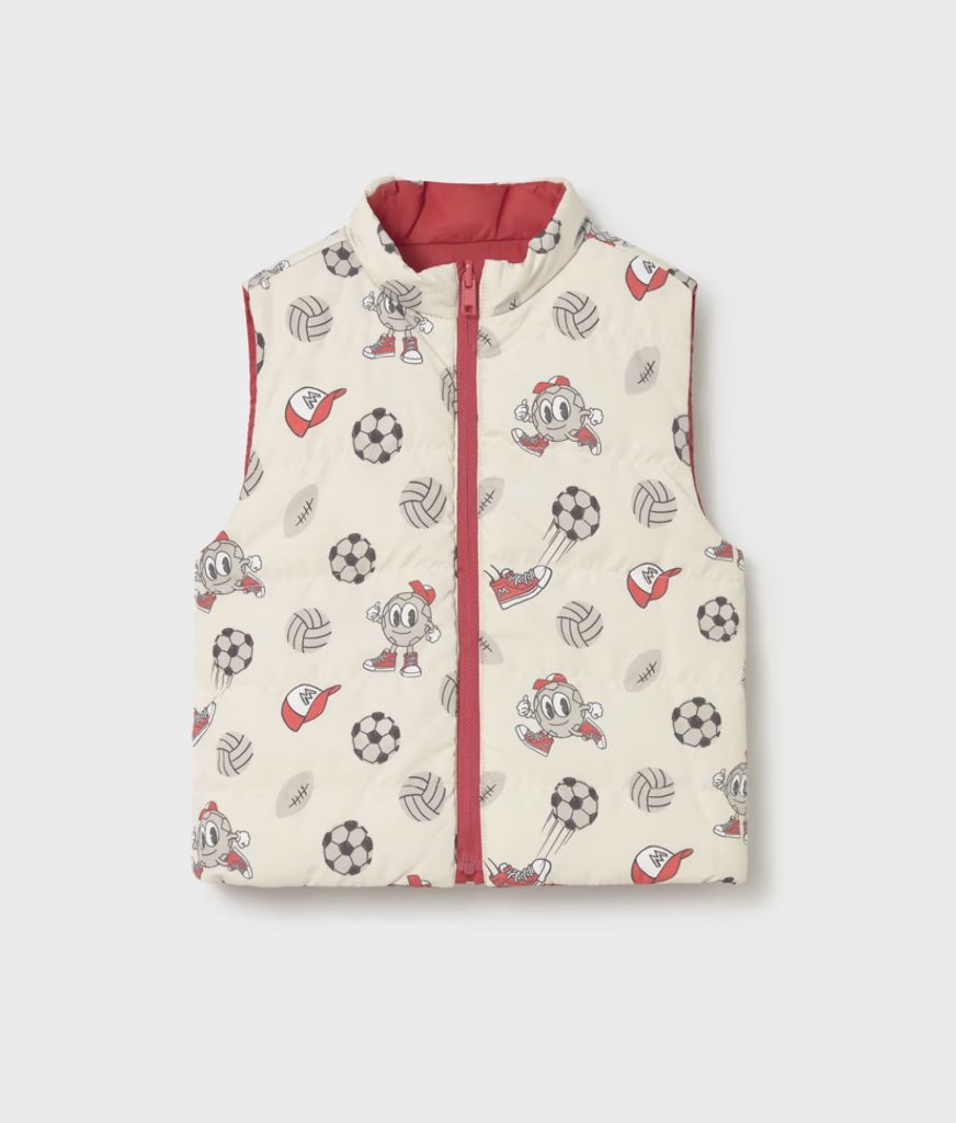 Baby Boys Reversible Gilet 1313 - Tomato