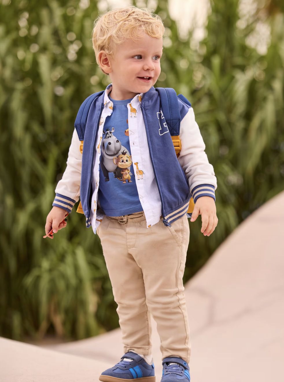 Baby Boys Relaxed Linen Trousers 1523 - Cashew