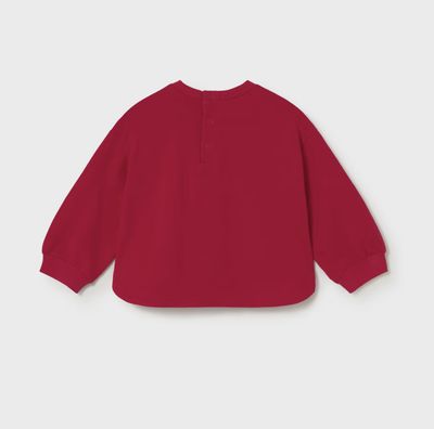 Baby Girl Bonjour Sweatshirt 1495 - Red