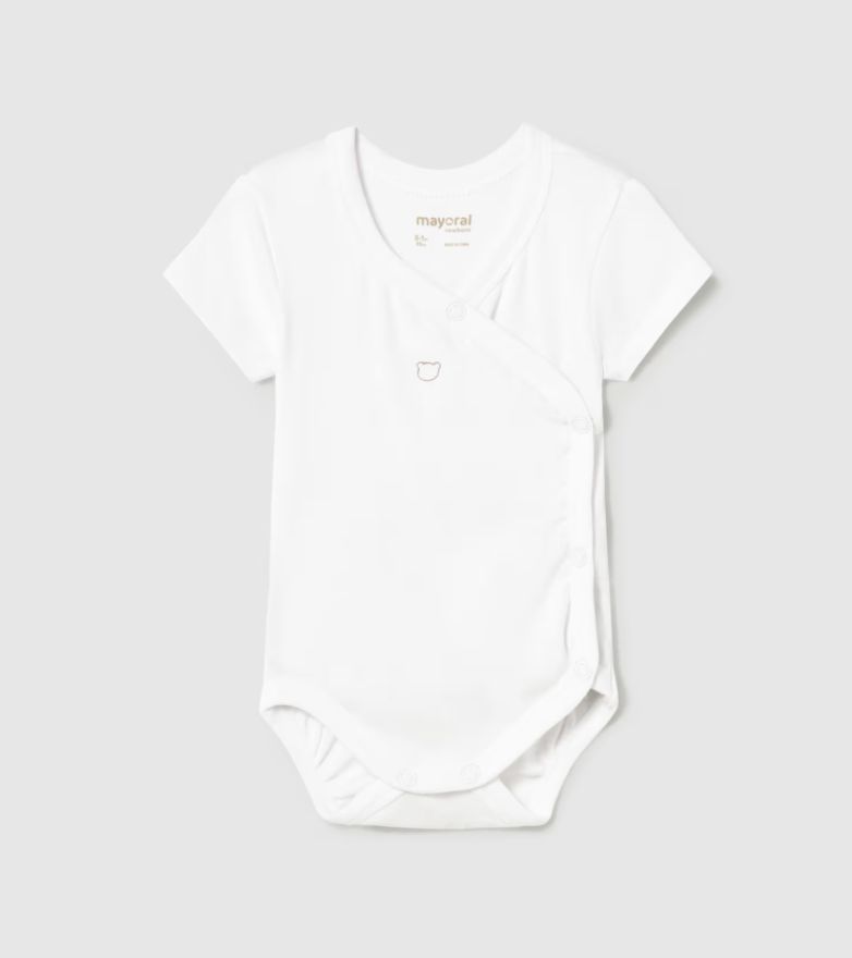 Newborn Short Sleeve Bodysuit 1713 - Natural