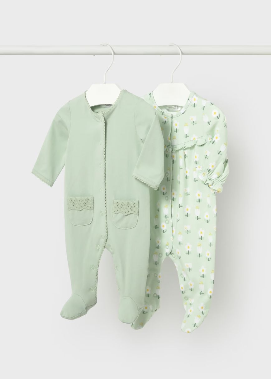 Newborn Girl's Romper 1708A - Seaweed