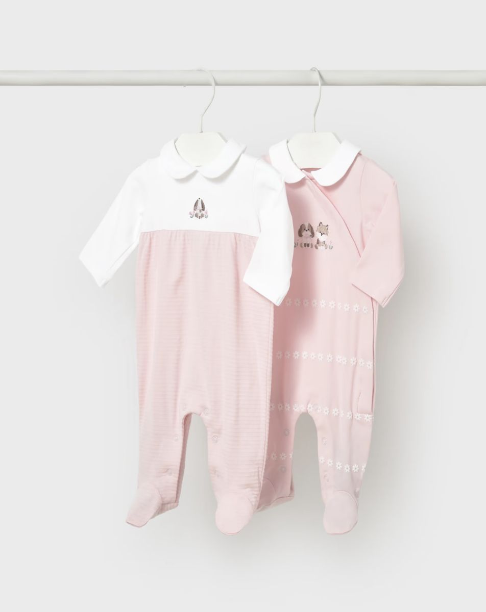 Newborn Girl's Romper 1703A - Pink