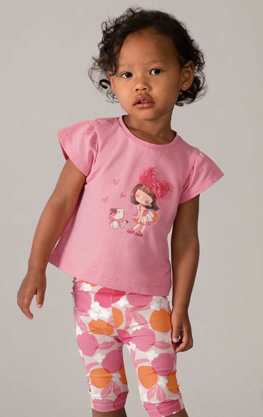 Baby Girl's Top &amp; Leggings 1751 - Geranium
