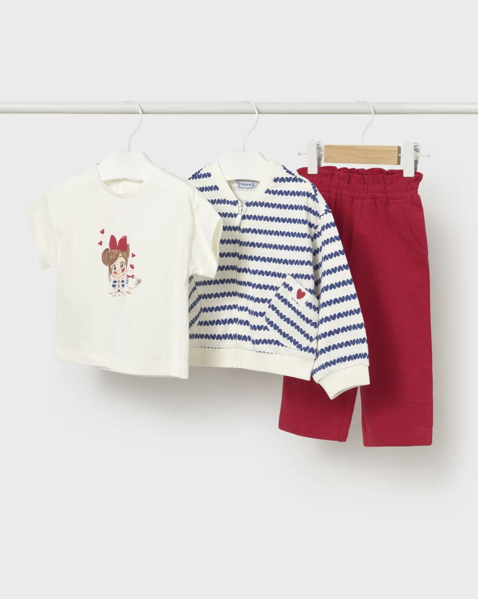 Baby Girl's 3 Piece Set 1830 - Red