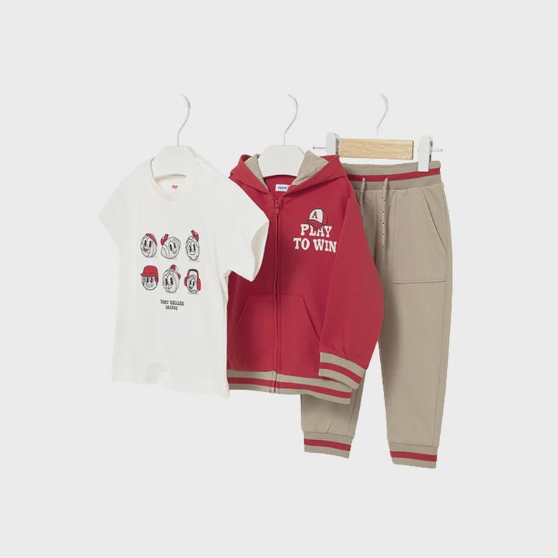 Baby Boy's 3 Piece Set 1831 - Tomato