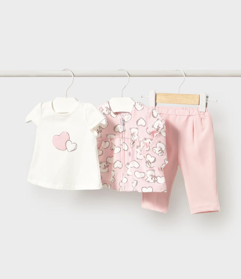 Newborn Girl's 3 Piece Set 1825 - Pink