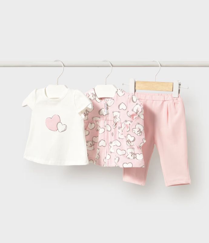 Newborn Girl's 3 Piece Set 1825 - Pink