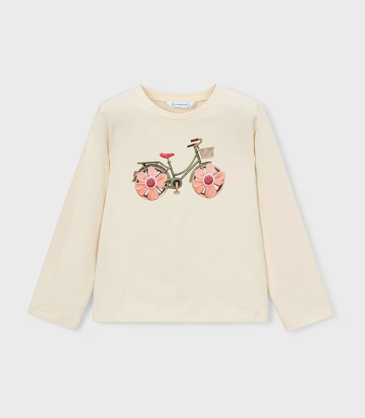 Girl's Bicycle Long Sleeve Top 3019 - Chickpea