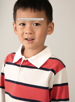 Boy's Long Sleeve Polo Shirt 3111 - Tomato