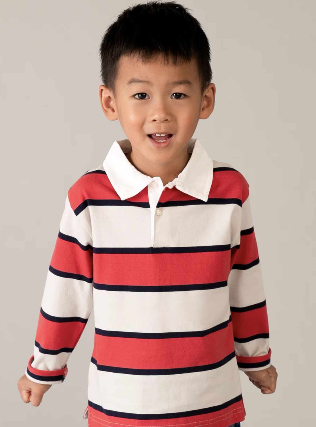 Boy's Long Sleeve Polo Shirt 3111 - Tomato