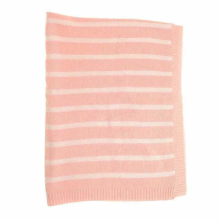 Pink and White Stripes Blanket BLAN6457