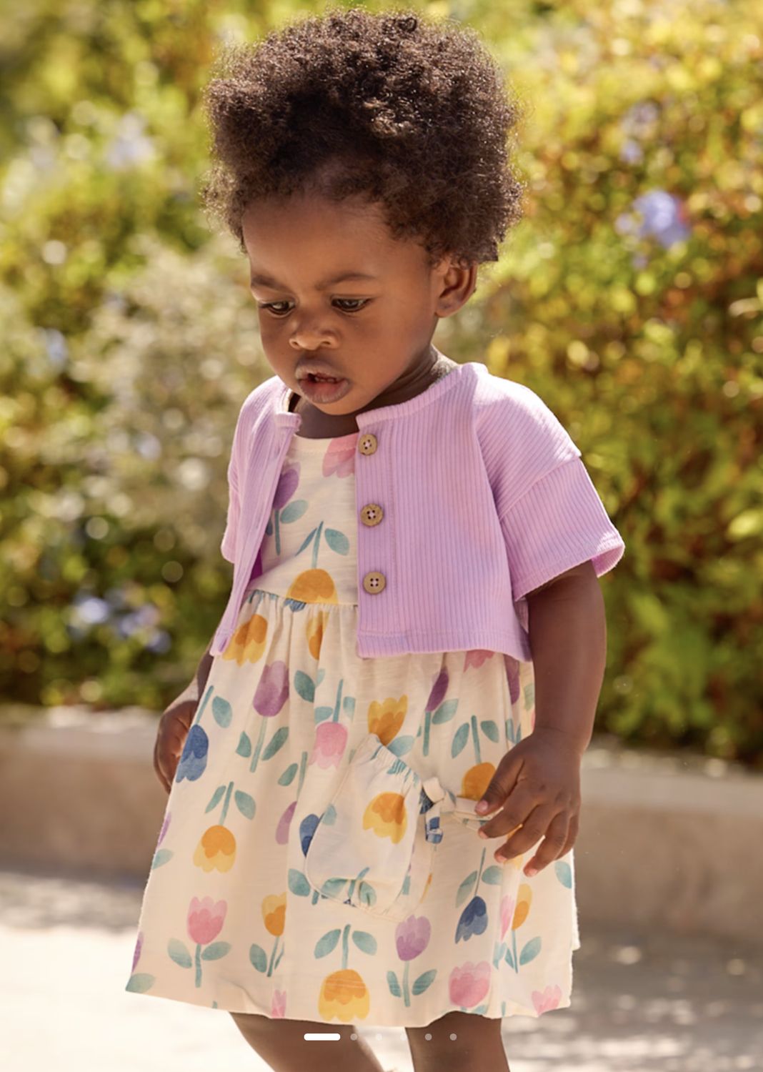 Baby Girl's Printed Dress &amp; Cardy Set 1922 - Lilac
