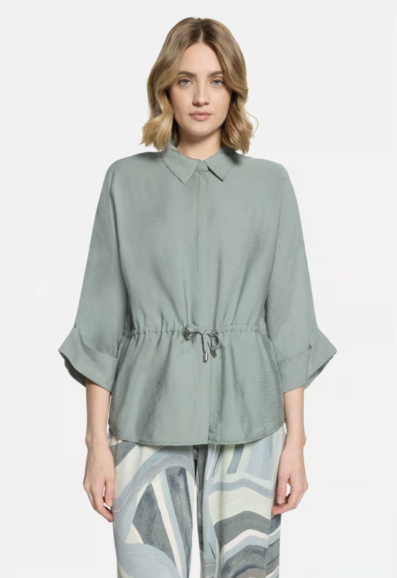 Chinois Green Drawstring Shirt - 8031/1836