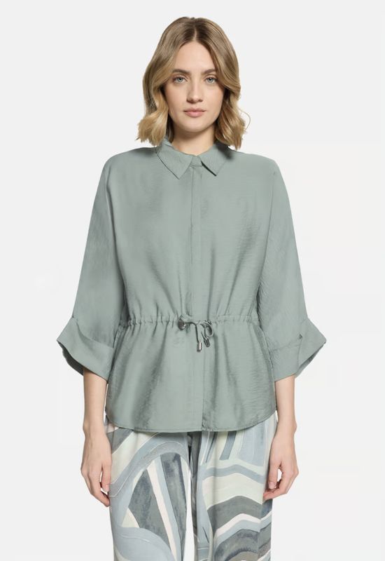 Chinois Green Drawstring Shirt - 8031/1836