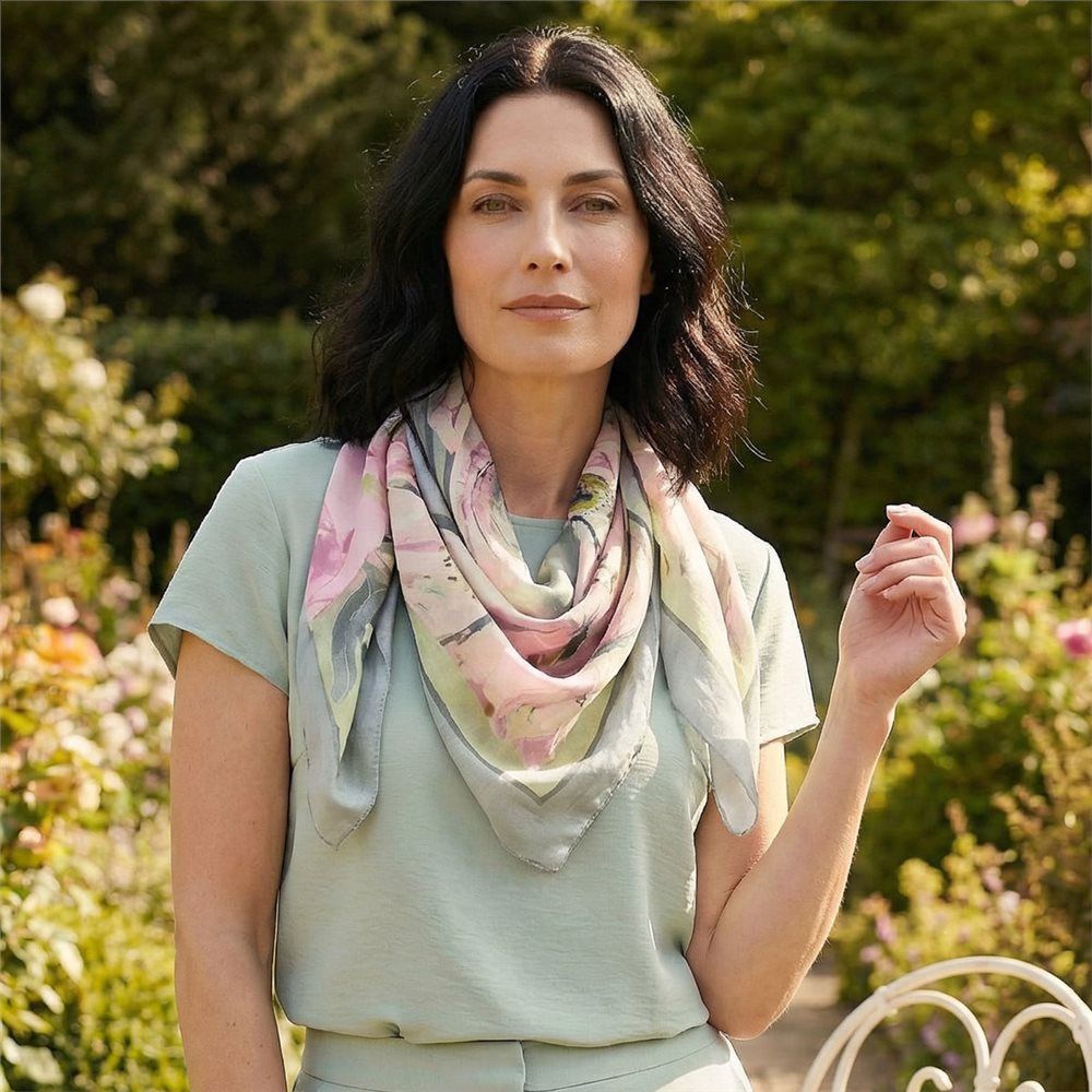 Mint/Rose Printed Scarf 3487/1861