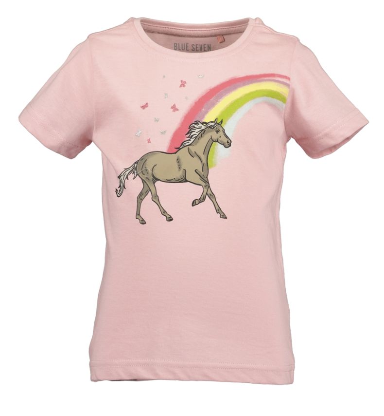Girl's Pink Horse &amp; Rainbow T-Shirt 702377-4112