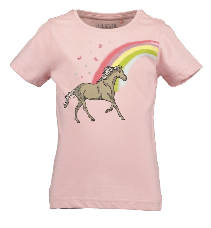 Girl's Pink Horse &amp; Rainbow T-Shirt 702377-4112