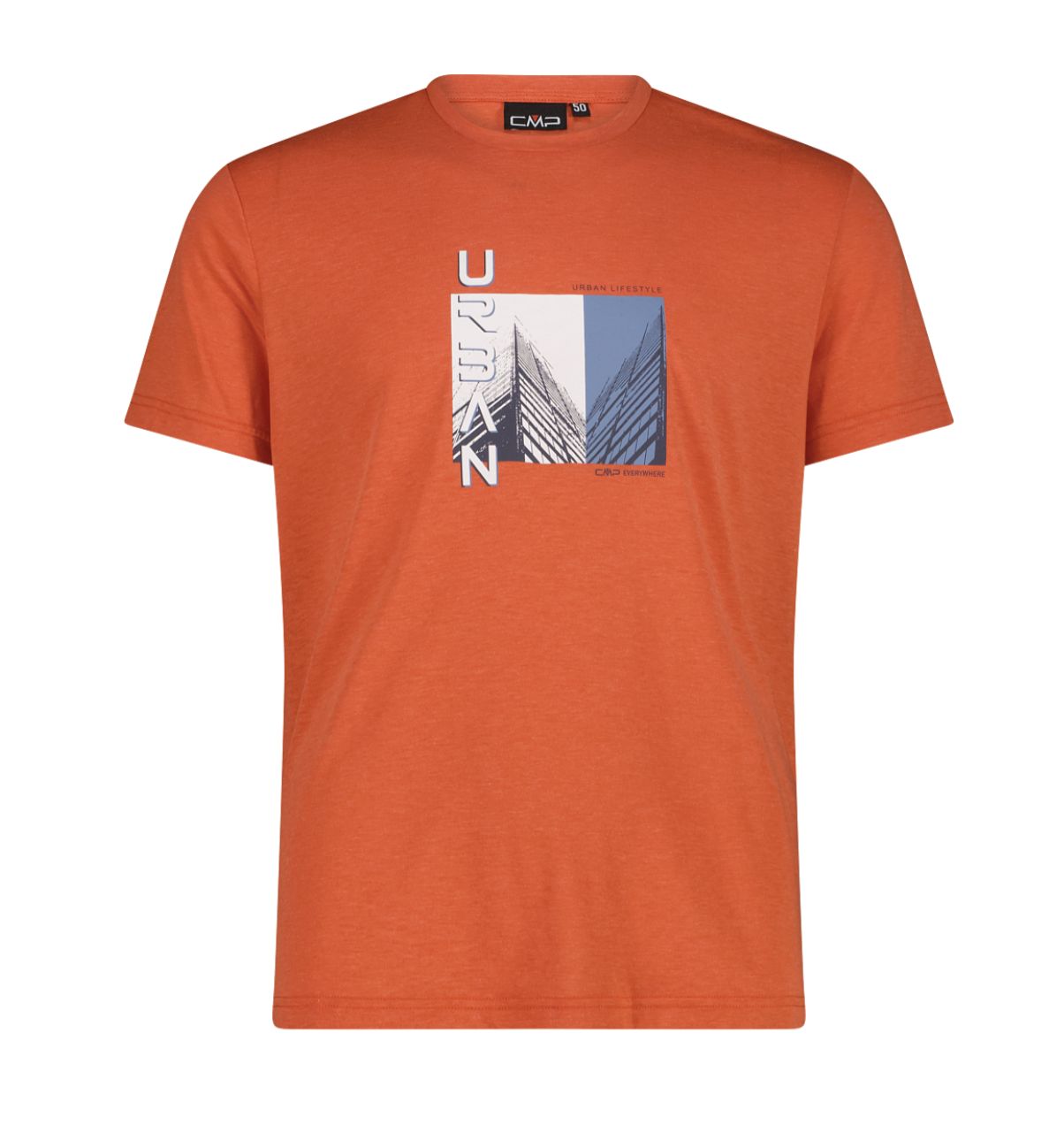 Men's DriRelease Cotton T-Shirt 39T7527 - Orange Melange, Size: 48