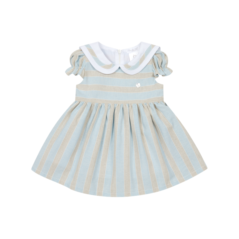 Girl's Blue Stripe Occasion Dress DBV26421