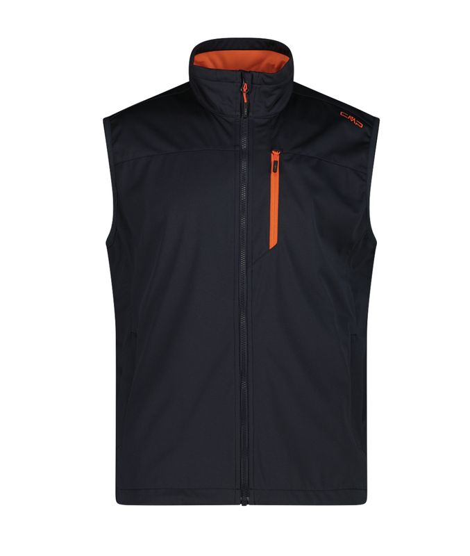Men's Light Softshell Vest Jacket 30A9317 - Antracite/Orange