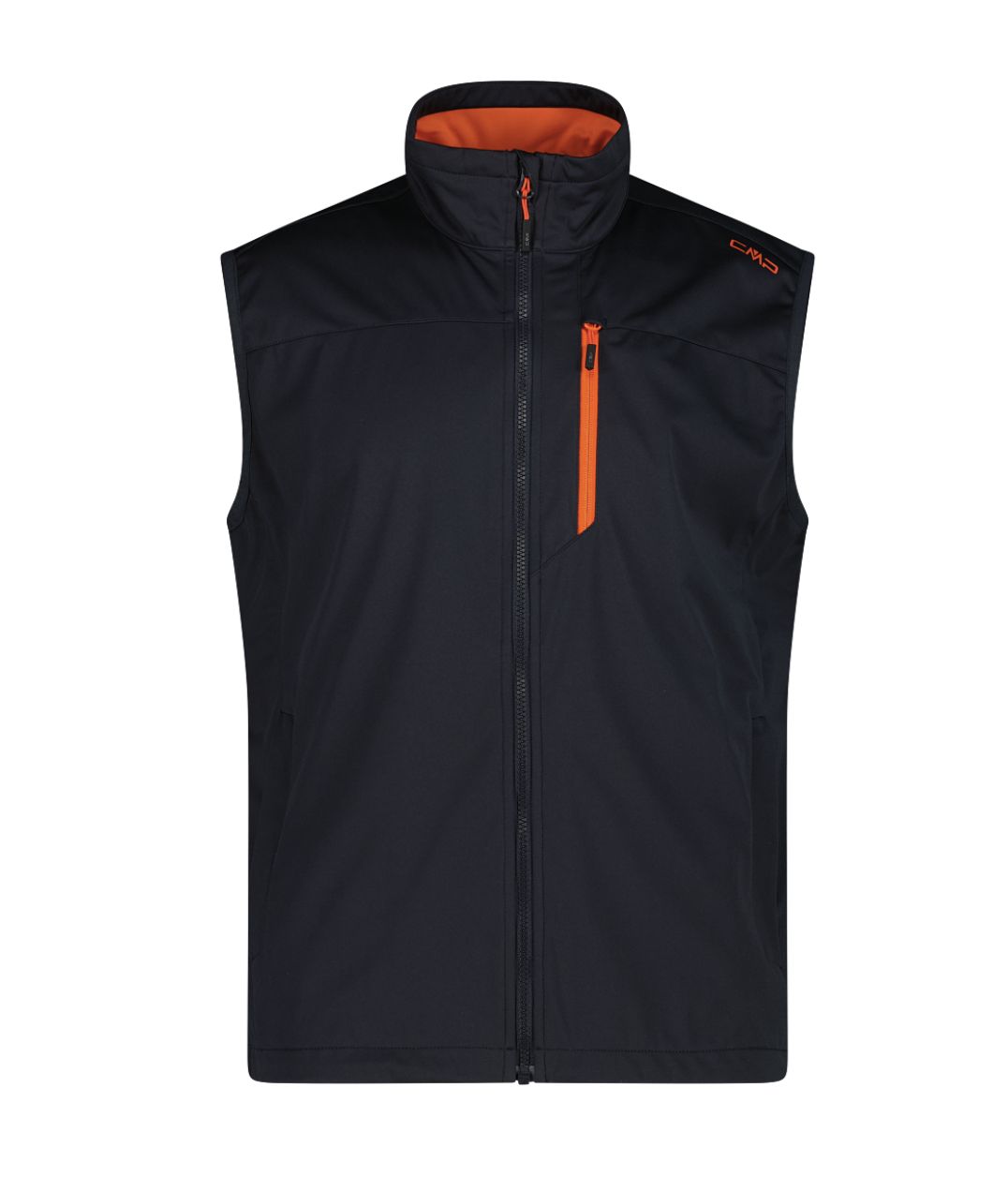 Men's Light Softshell Vest Jacket 30A9317 - Antracite/Orange, Size: 48