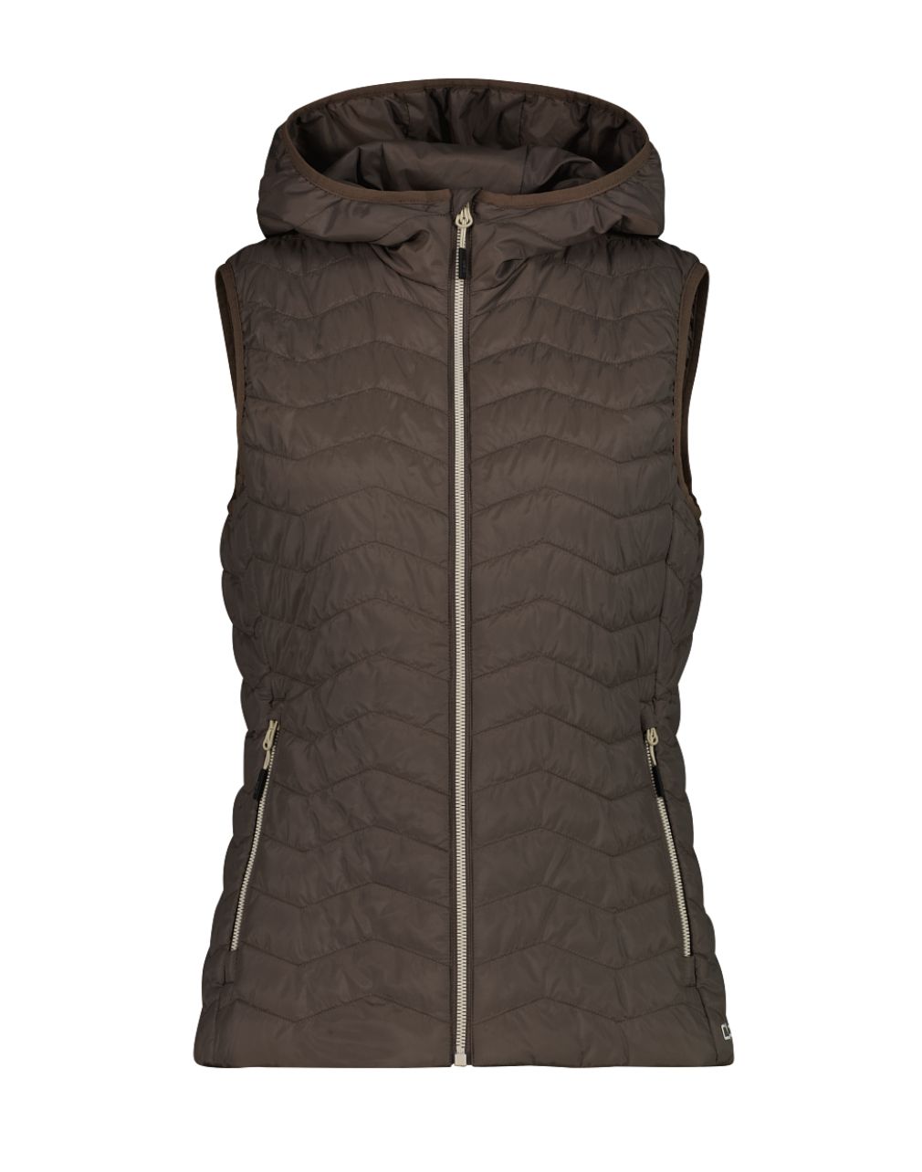 Women's Padded Vest with Hood 35Z5026 - Toffee
