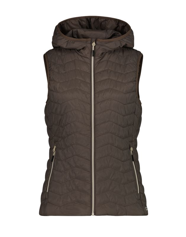 Women's Padded Vest with Hood 35Z5026 - Toffee