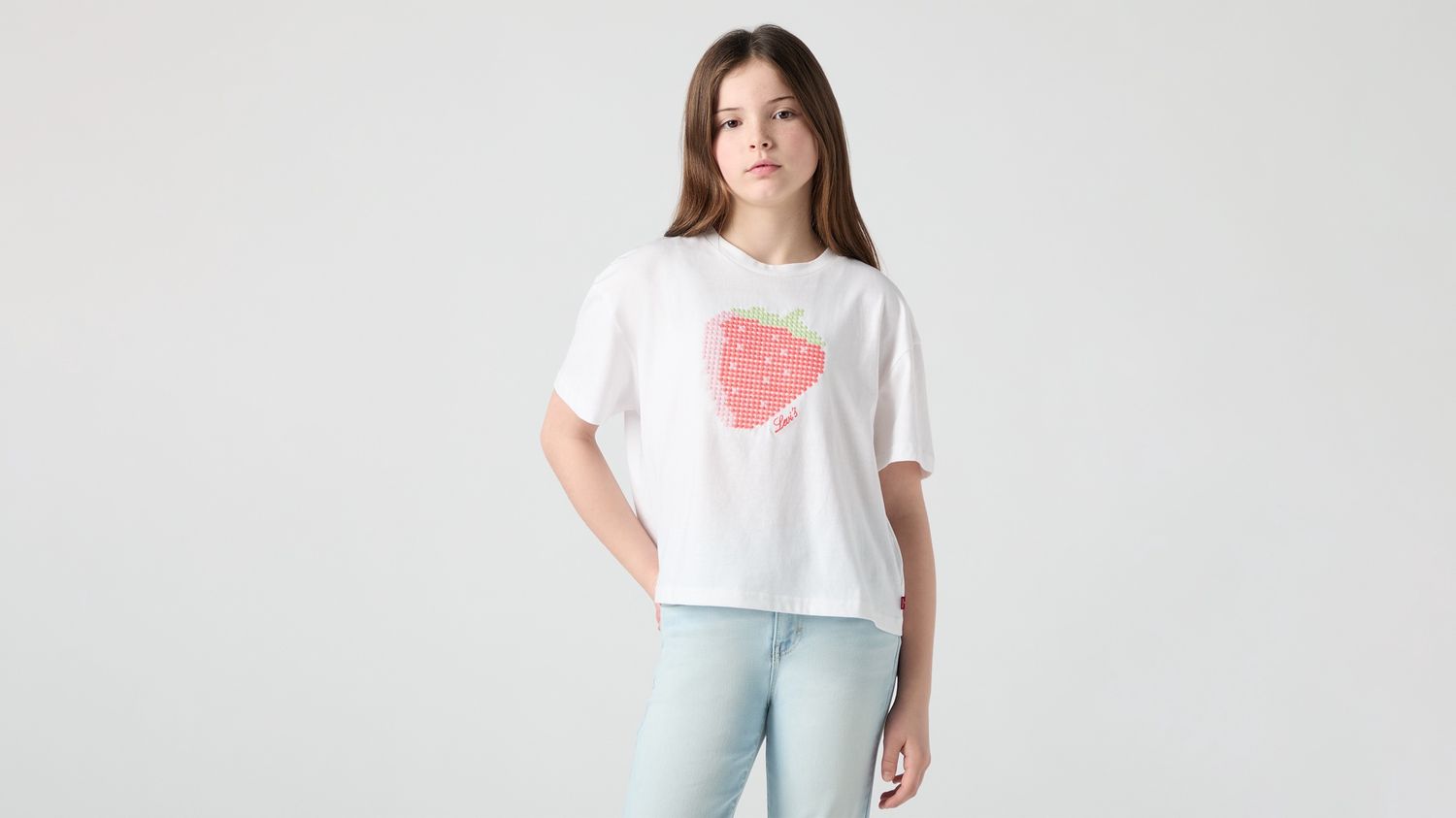 Teenager Strawberry Flared Top 4EP666-W1T