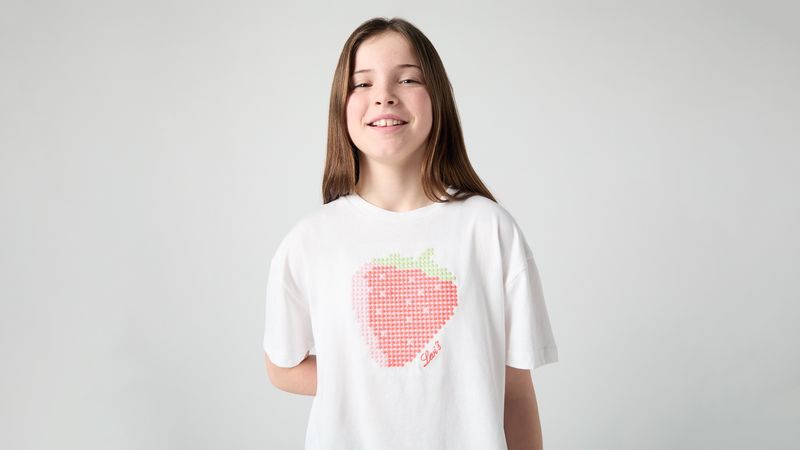 Teenager Strawberry Flared Top 4EP666-W1T