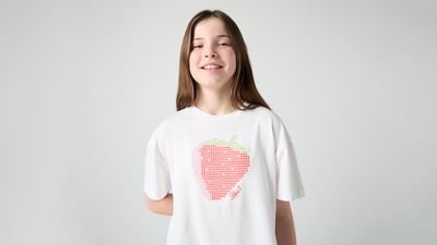 Teenager Strawberry Flared Top 4EP666-W1T