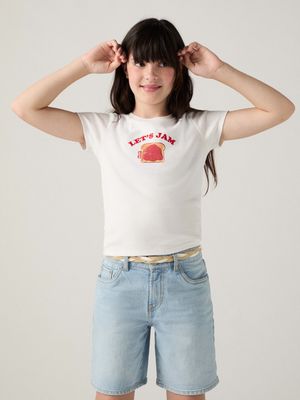 Teenager Ribbed Jam Tee 4EP780-W1T