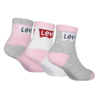 Girls 3 Pack Batwing Quarter Socks L0078-A4U